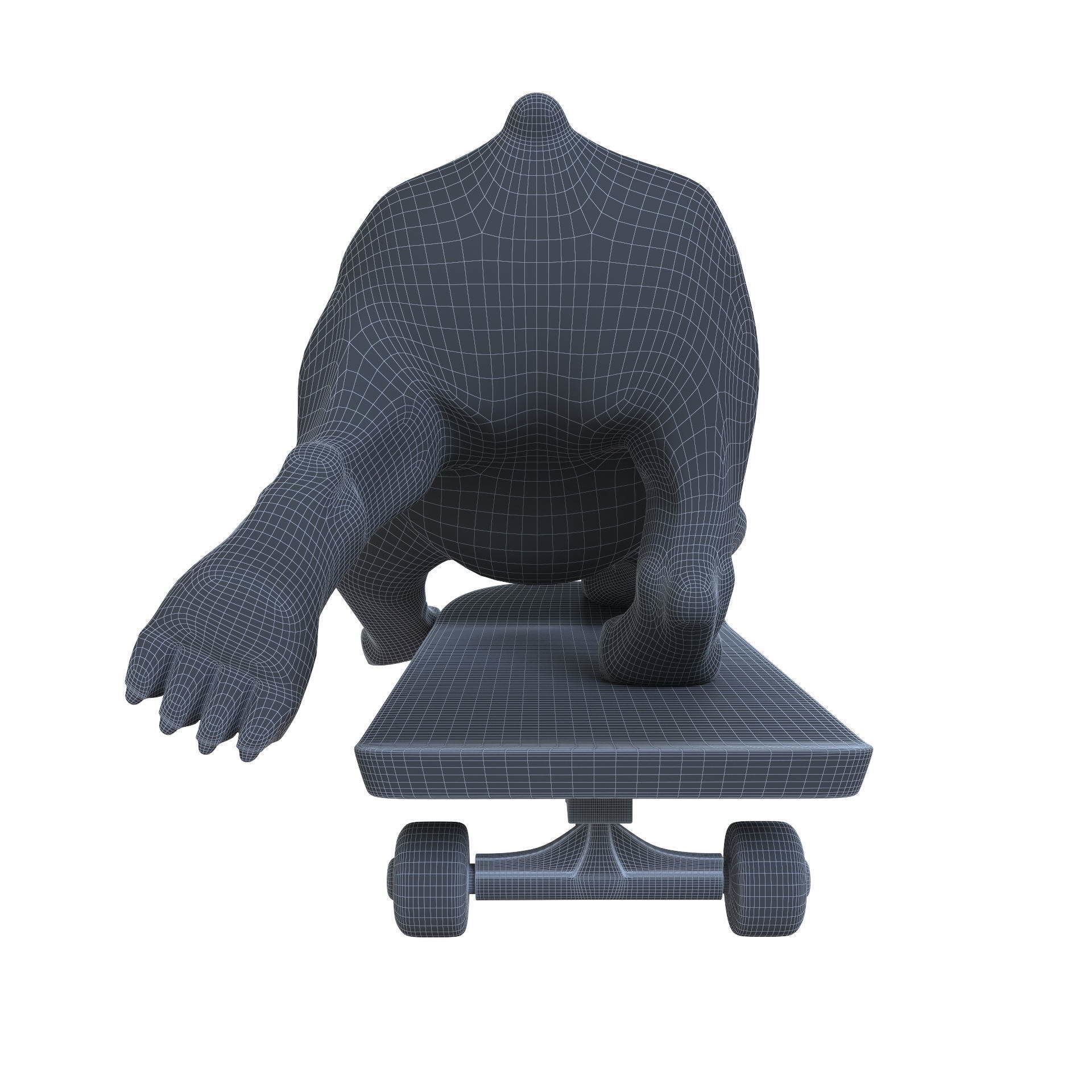 Skating Dog and the BoConcept decor set 3D model_77