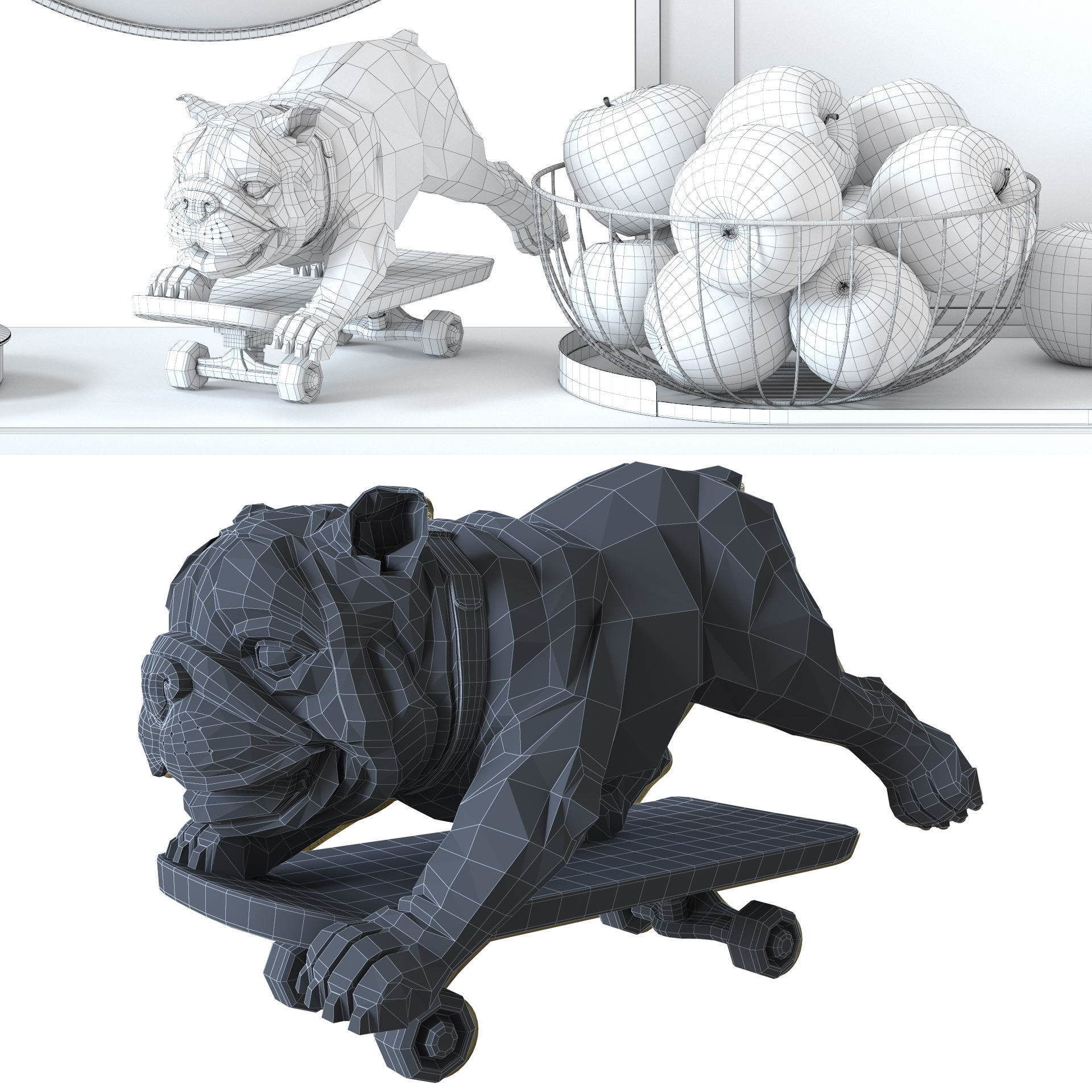 Skating Dog and the BoConcept decor set 3D model_40