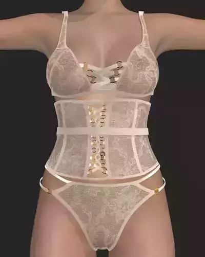 Sexy lace corset lingerie set