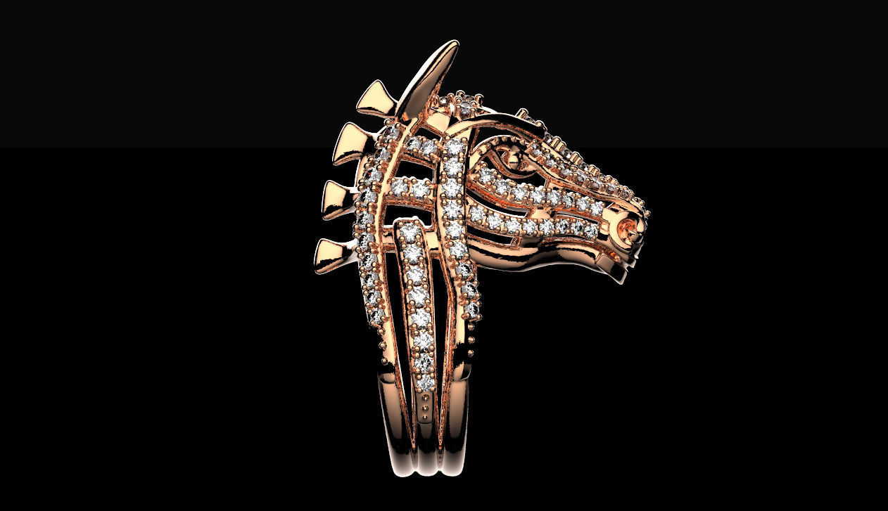 Horse ring 3D print model_2