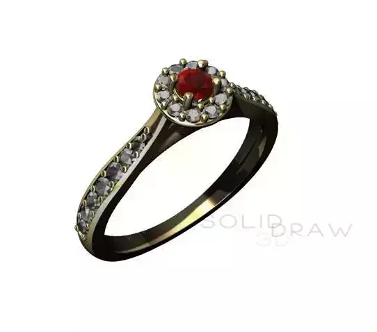 Ring Engagment Ring 3D print model