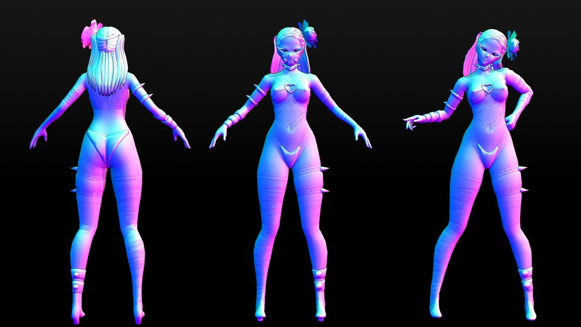 D0-S One Punch Man Low-poly 3D model_5