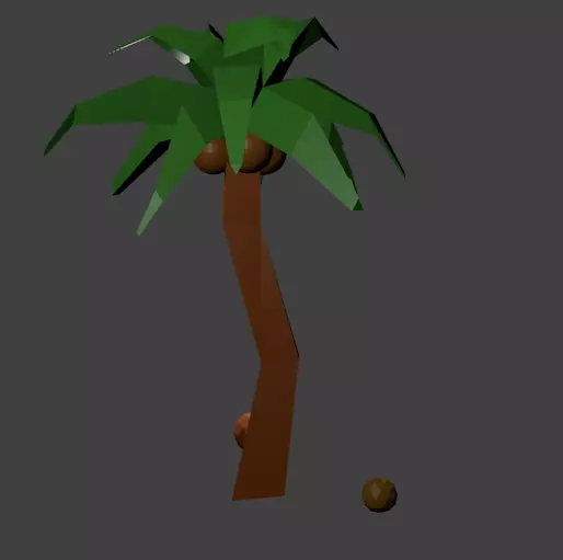 tree palm Low-poly 3D model_0