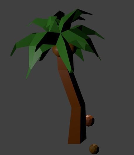 tree palm Low-poly 3D model_2