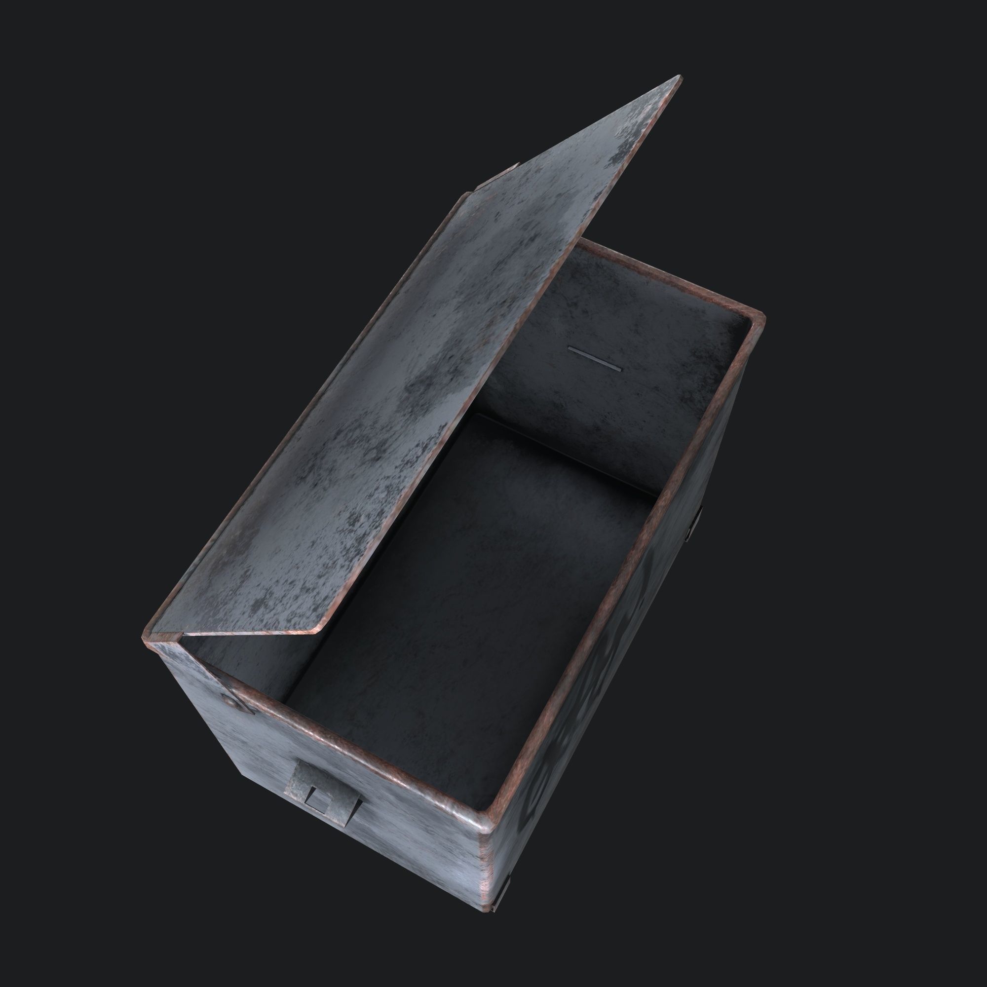 Dirty Trash Container - Pbr Game Ready Low-poly 3D model_5