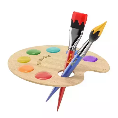 Wooden Artist Palette
