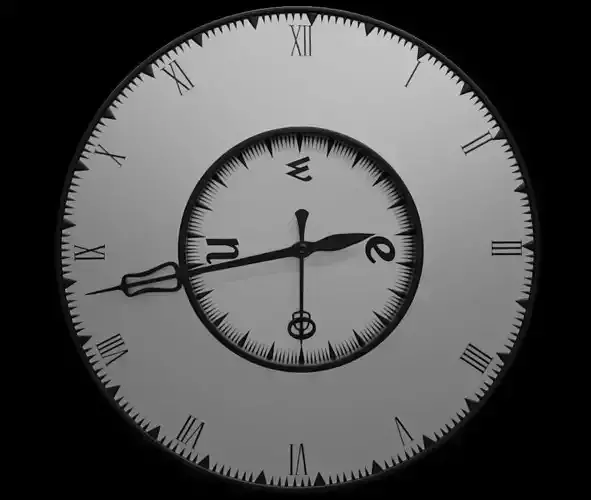  Animated Clock Low-poly 3D model