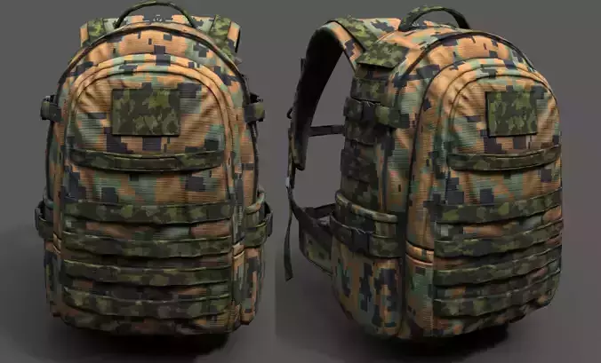 Backpack military soldier armor develop fantasy 