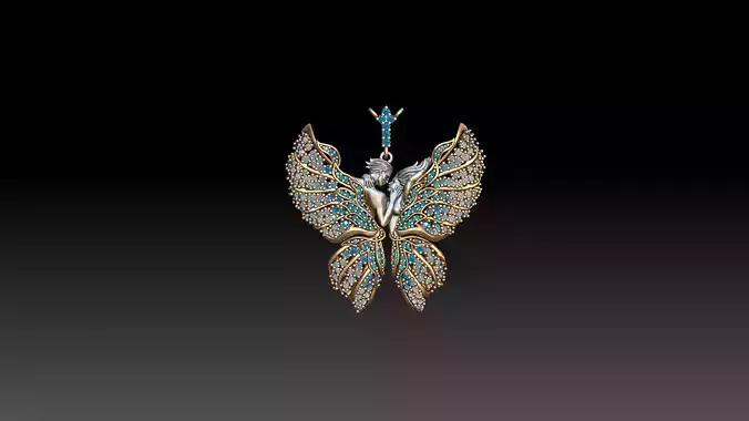 butterfly magerit pendant