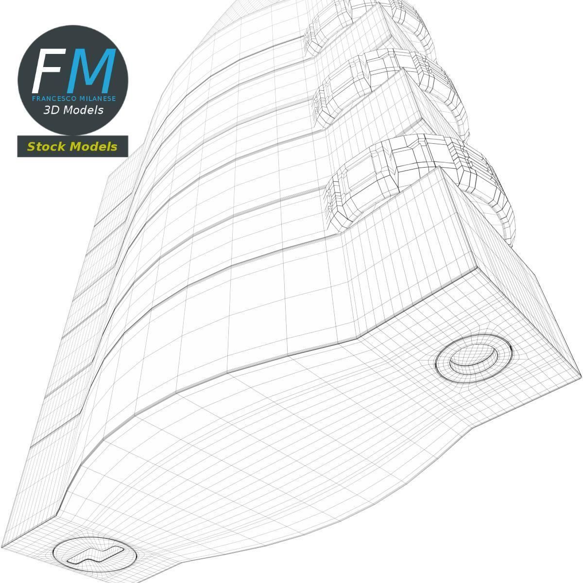Luggage lock 3D model_8
