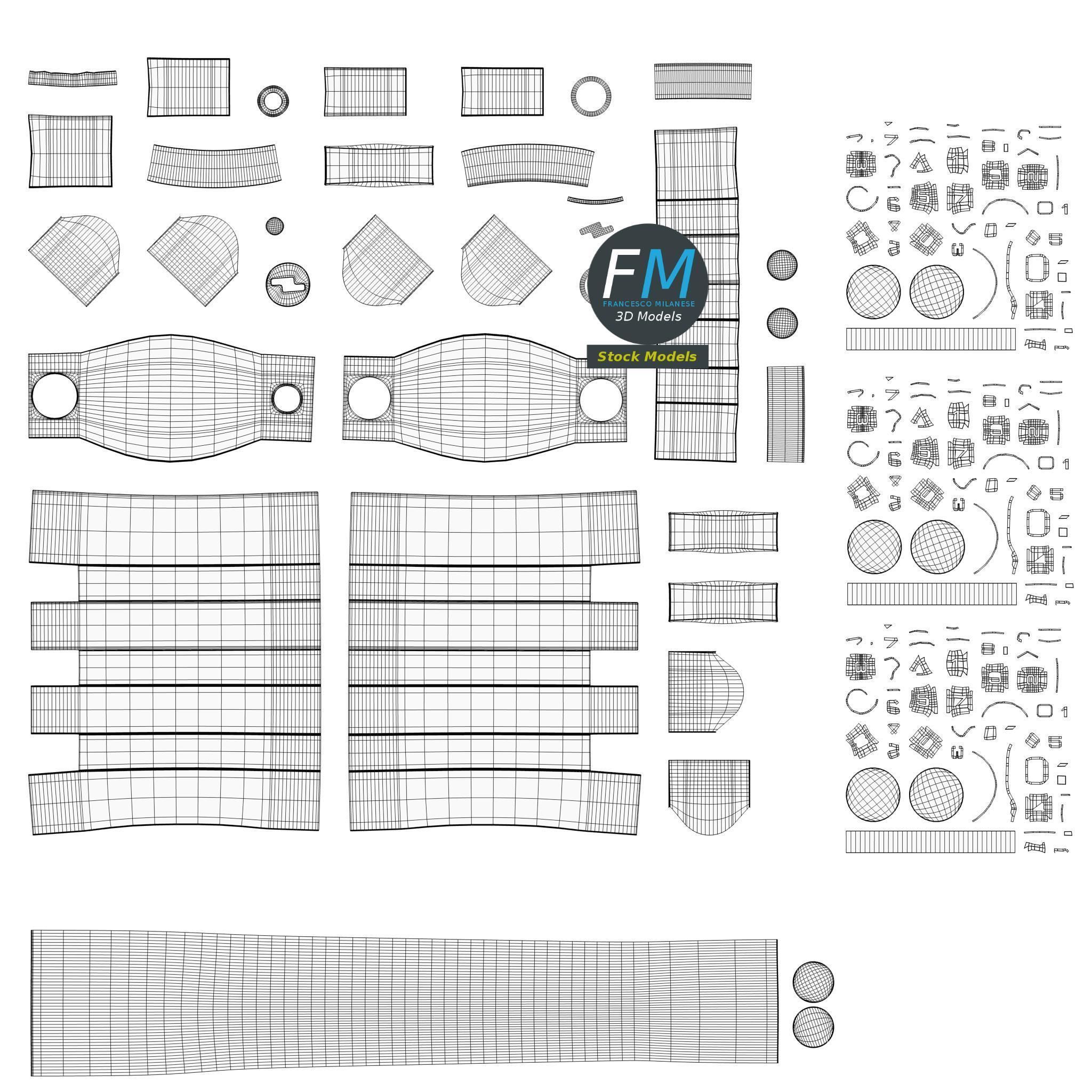 Luggage lock 3D model_11