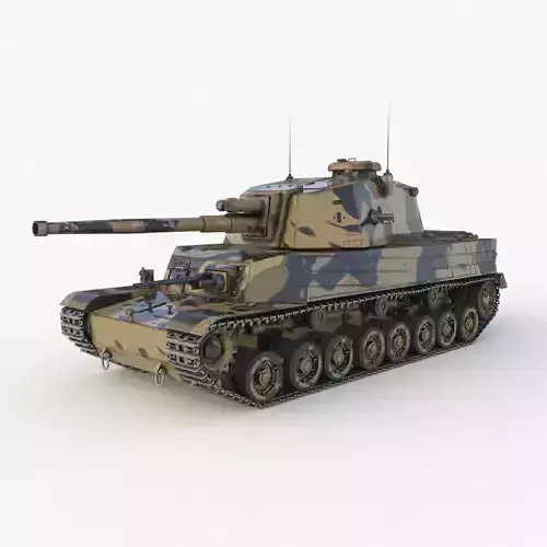 Tank Type 5 Chi-Ri Japan Camouflage Vray  3D model