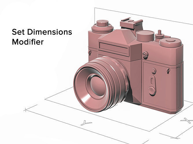Set Dimensions Modifier 3dsMax  3D model