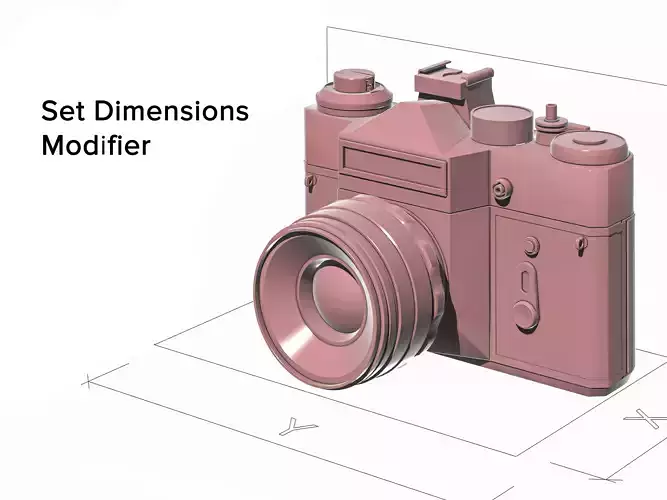 Set Dimensions Modifier 3dsMax  3D model