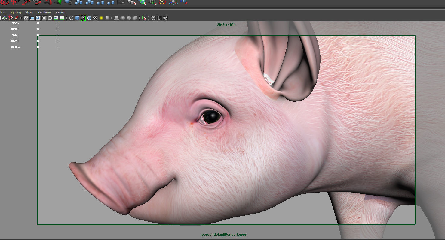 cute pig 3d model 3D model_1