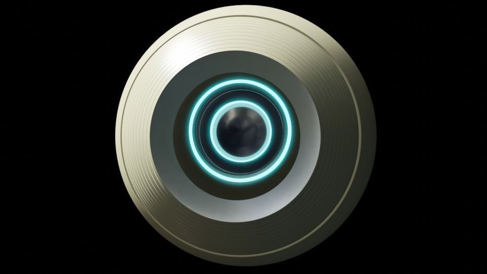 futuristic orb speaker 3D model_3