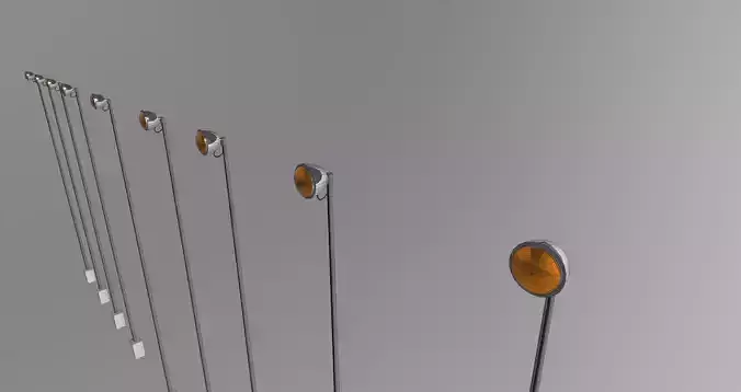 Elevated Runway Approach Lighting Free 3D model