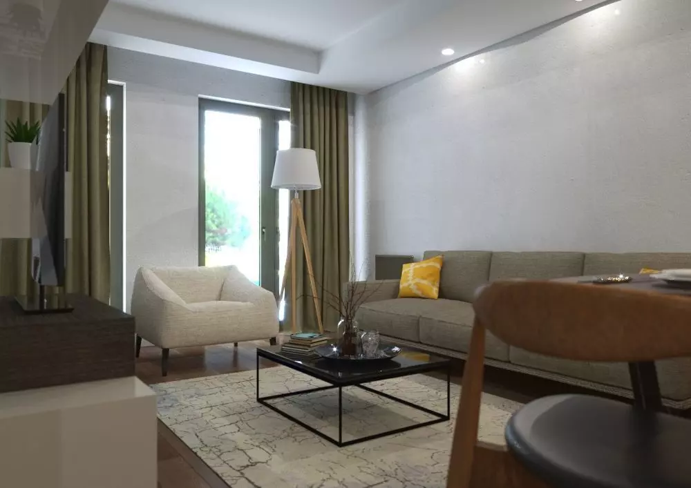 Living Room Sketchup Vray Next V2 3D model