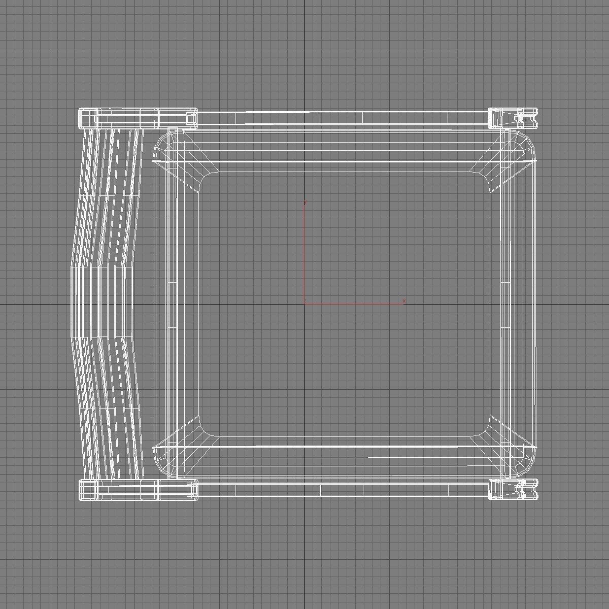 Wooden chair with fabric seat 001 3D model_7