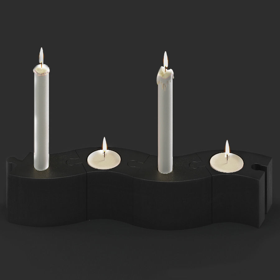 WERMER Candlestick and Tealight 3D model_1