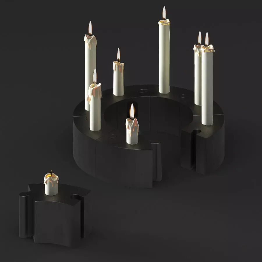 WERMER Candlestick and Tealight 3D model_0