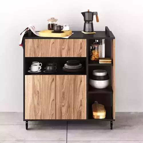 KITCHEN CABINET with a set of dishes from ZARA HOME