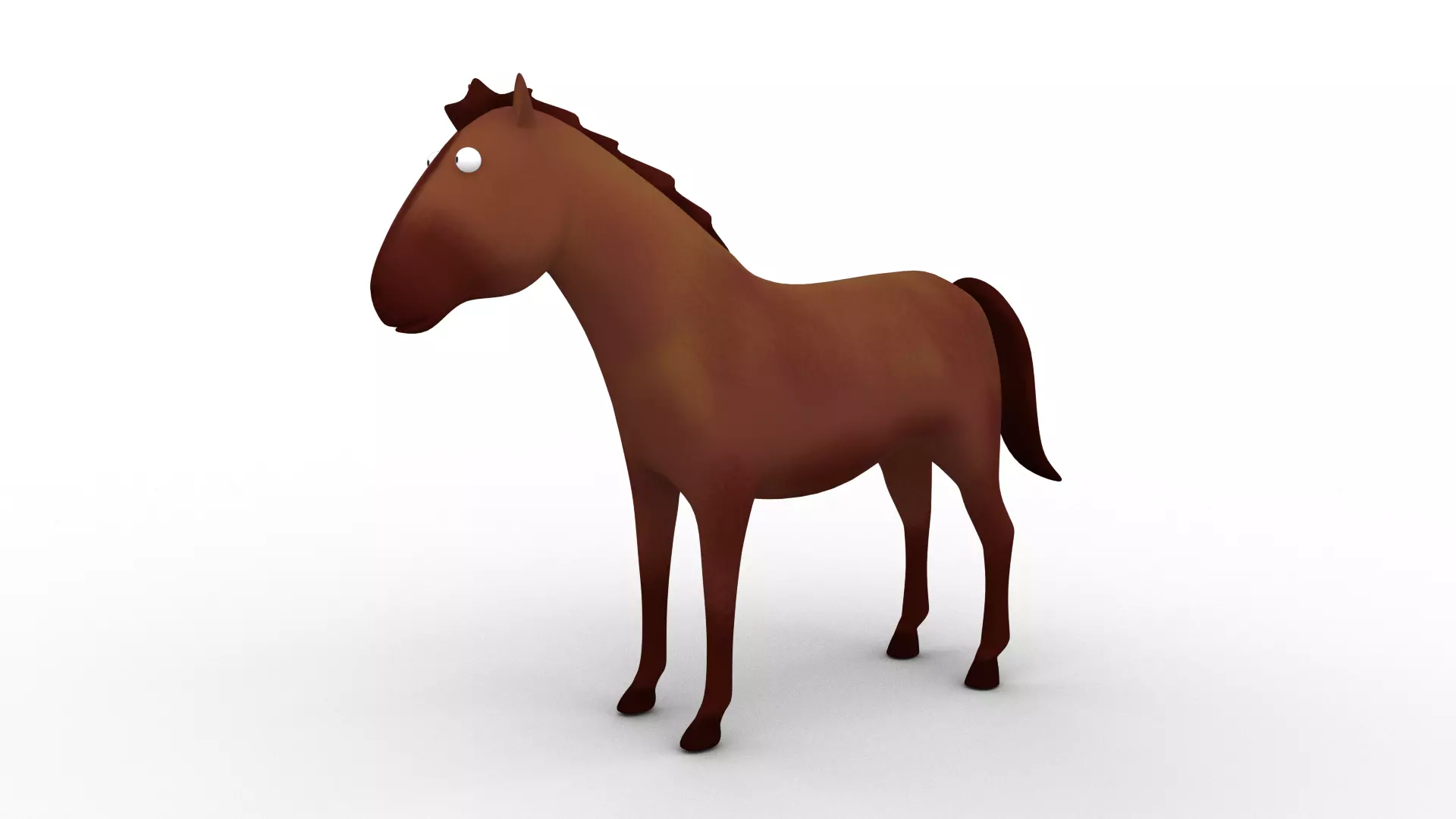 Cartoon Horse - Rigged Low-poly 3D model