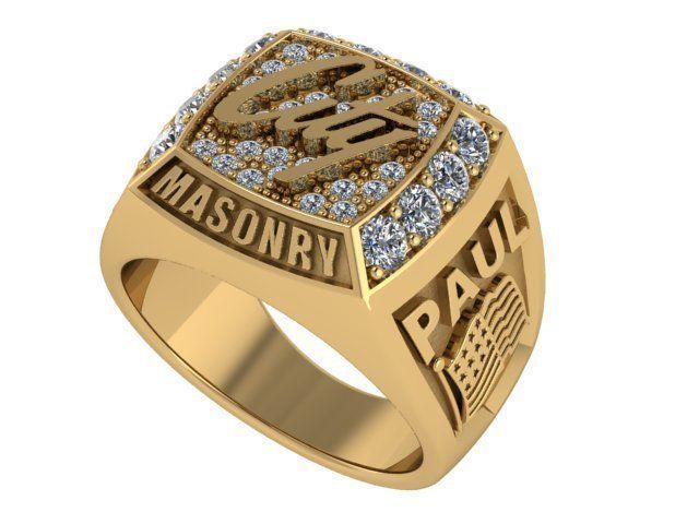 2018 Paul Masonry Ring 3D print model_1