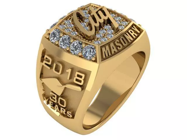 2018 Paul Masonry Ring 3D print model_0