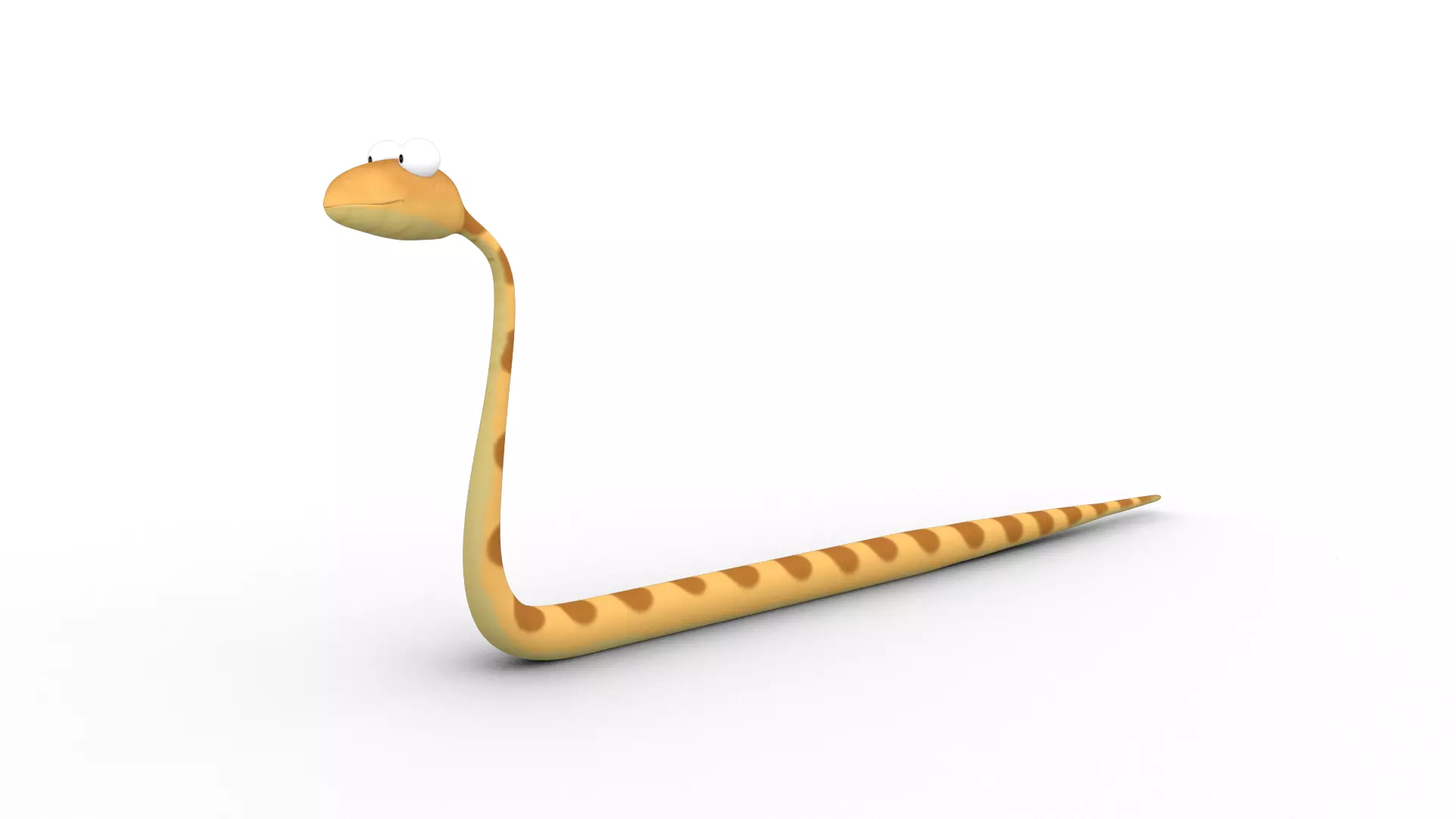 Cartoon Snake - Rigged Low-poly 3D model_0