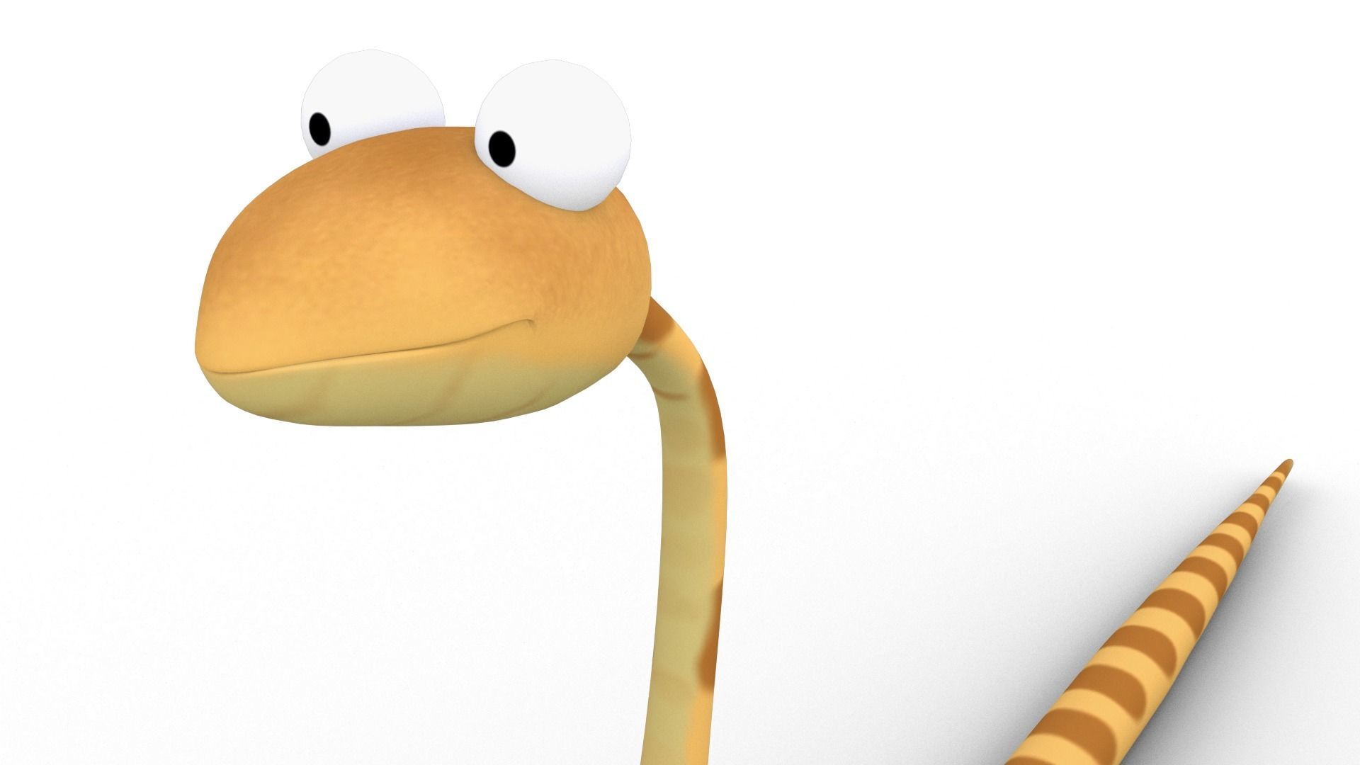 Cartoon Snake - Rigged Low-poly 3D model_2