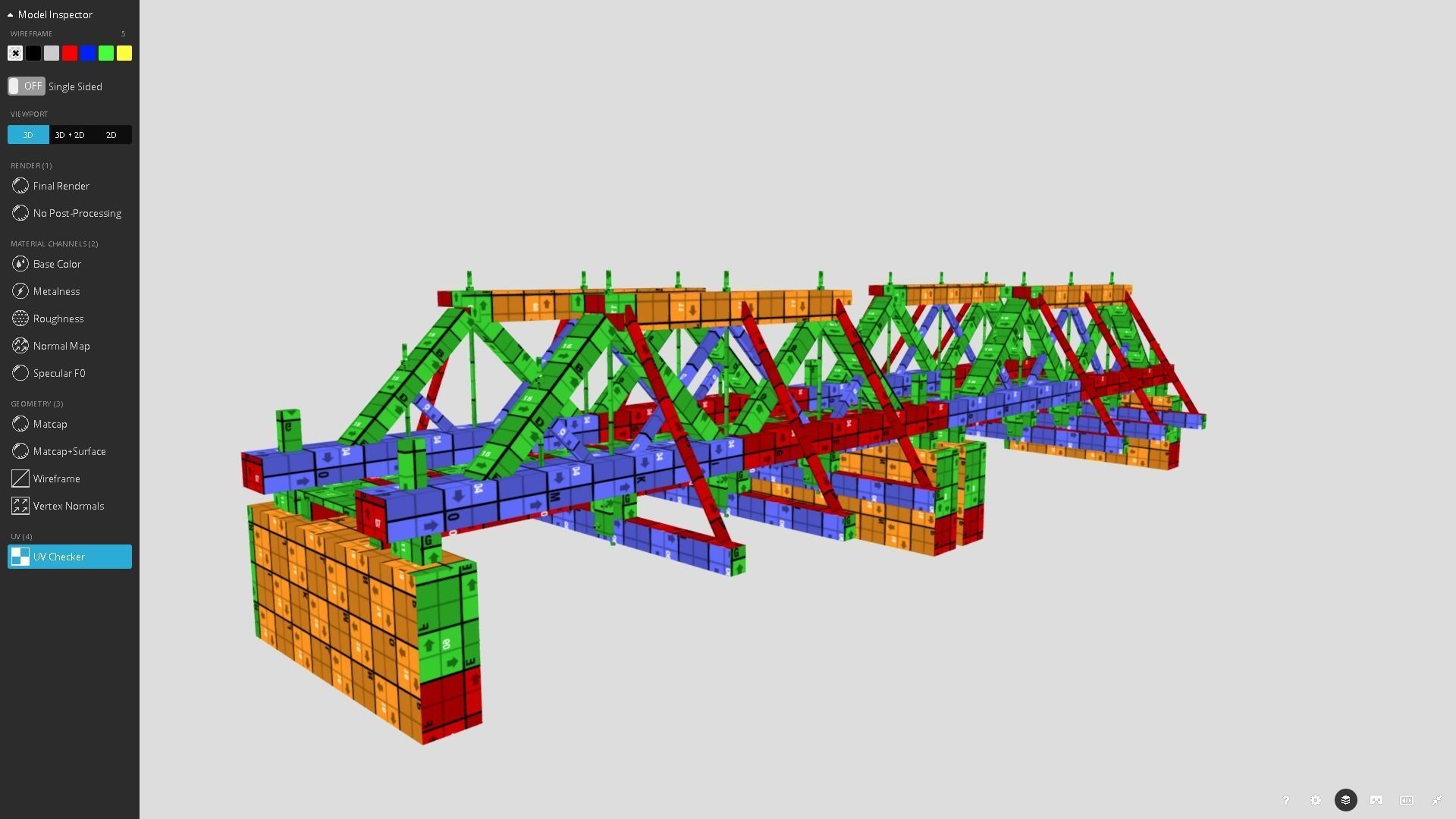 Wooden Bridge Low-poly 3D model_13