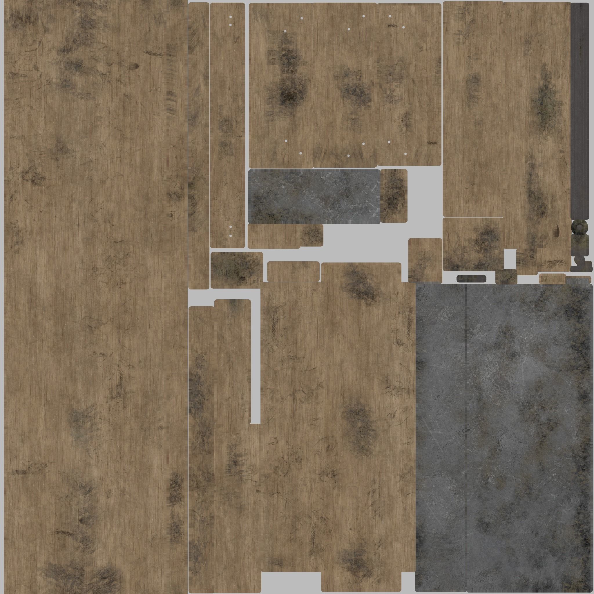 Wooden Bridge Low-poly 3D model_8