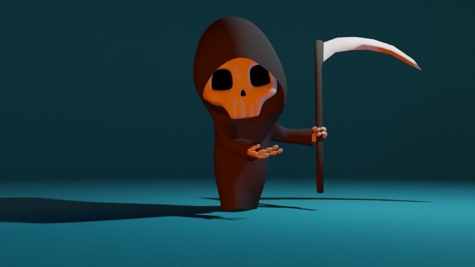 Character - Skeleton Low-poly 3D model_2