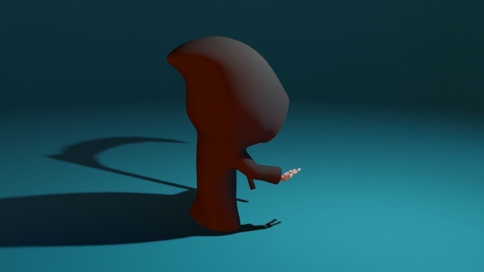 Character - Skeleton Low-poly 3D model_3