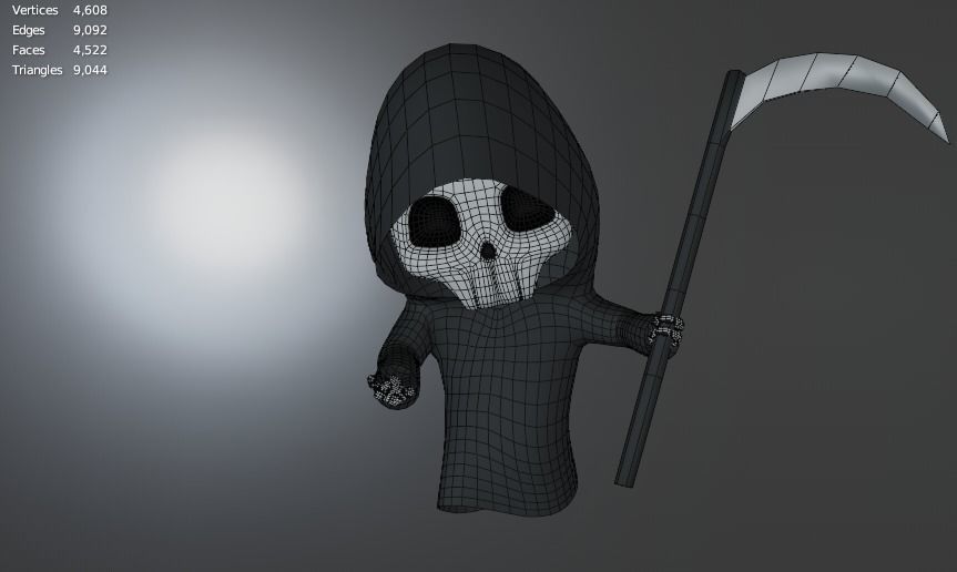 Character - Skeleton Low-poly 3D model_8