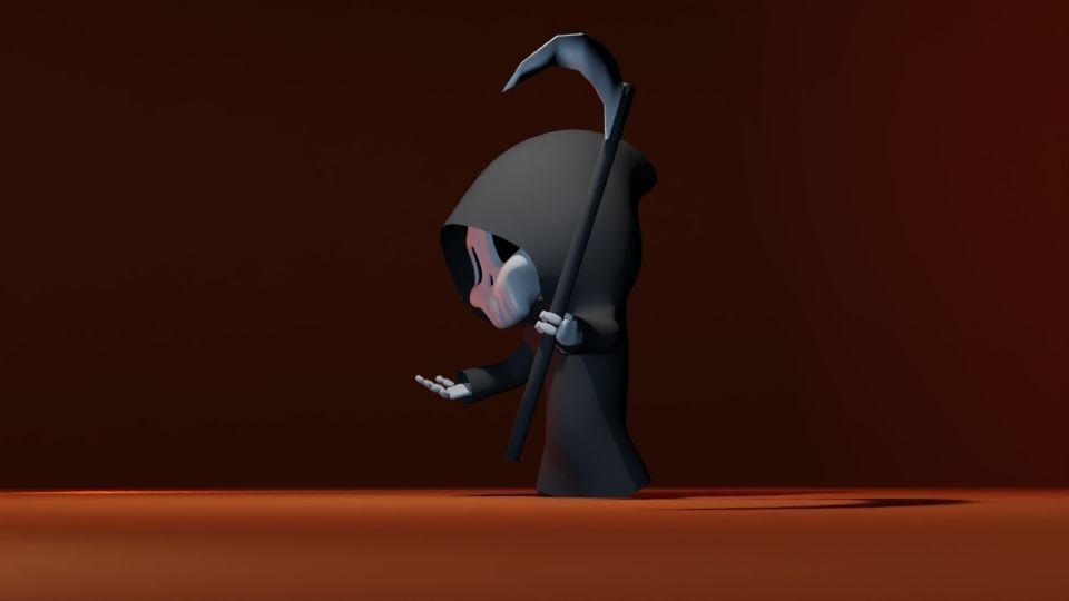 Character - Skeleton Low-poly 3D model_4