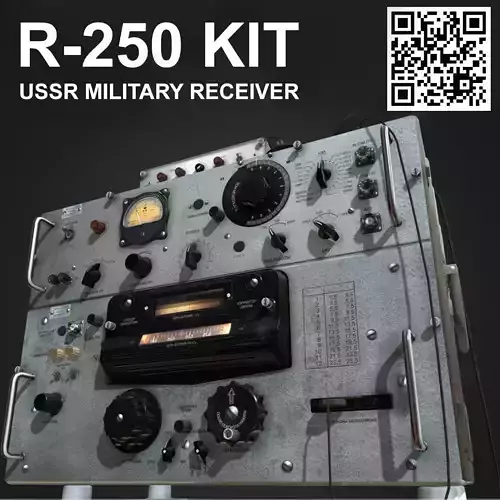 R-250 USSR military receiver Low-poly 3D model