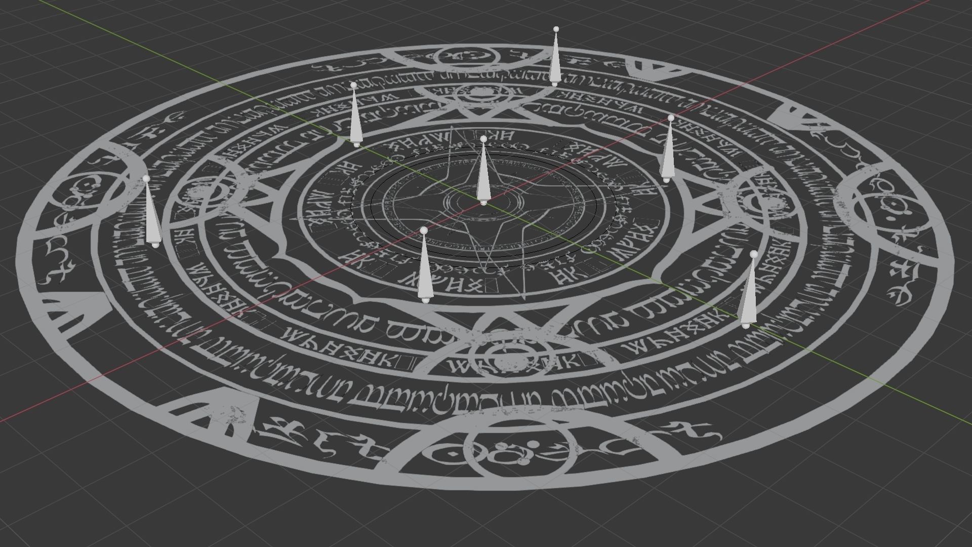 Circle Magic VFX Anime Low-poly 3D model_10