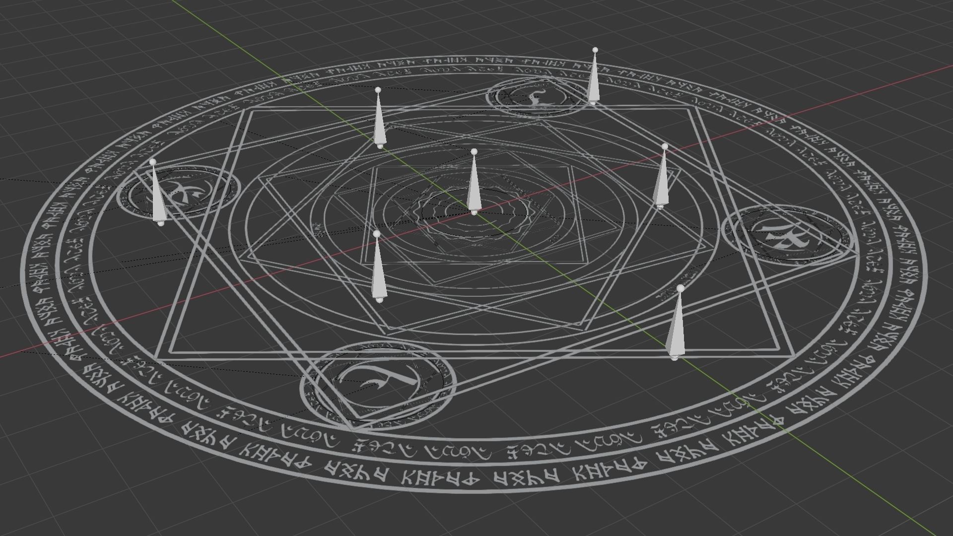 Circle Magic VFX Anime Low-poly 3D model_7