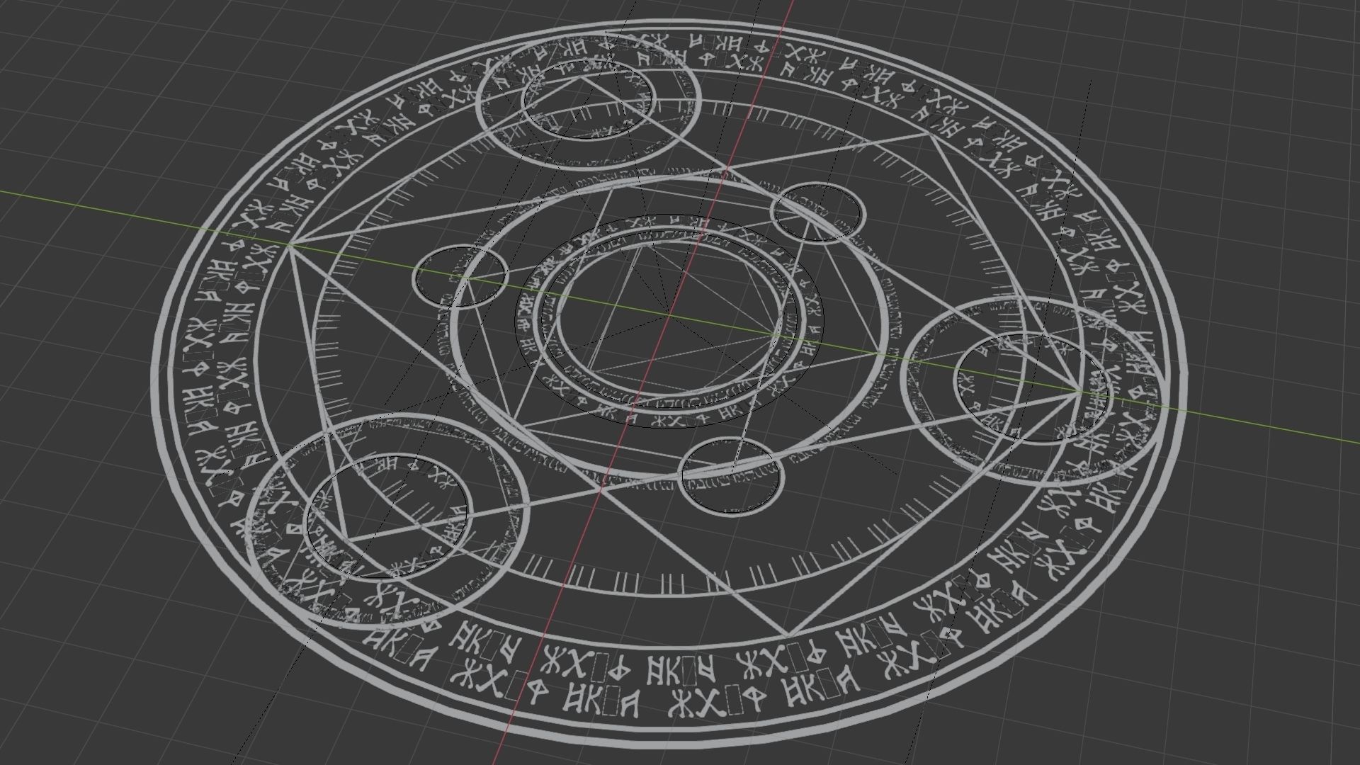 Circle Magic VFX Anime Low-poly 3D model_13