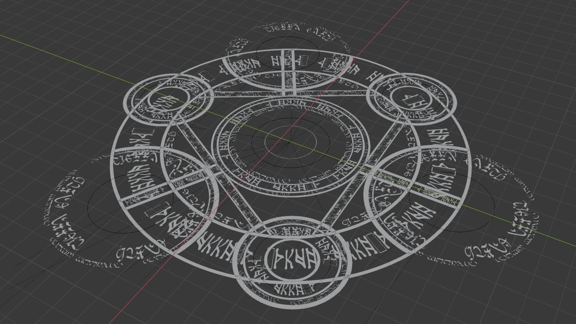 Circle Magic VFX Anime Low-poly 3D model_4