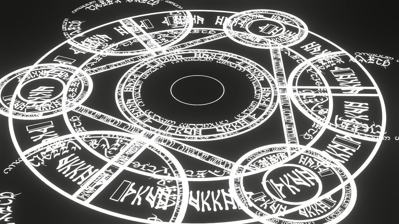 Circle Magic VFX Anime Low-poly 3D model_3