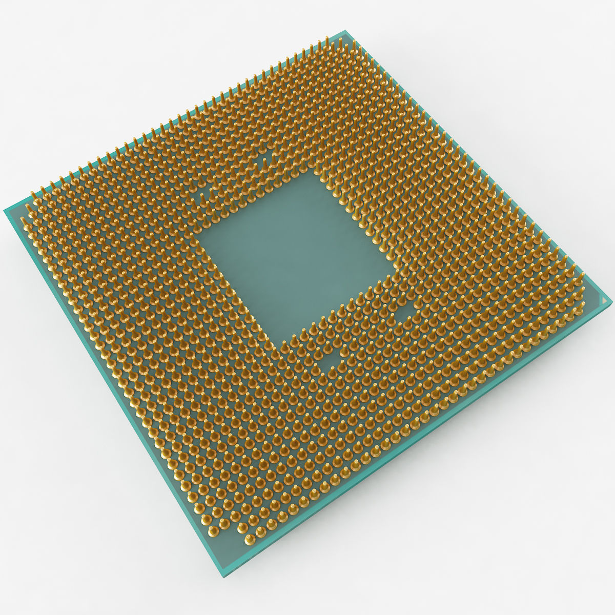 AMD Ryzen CPU 3D model_1