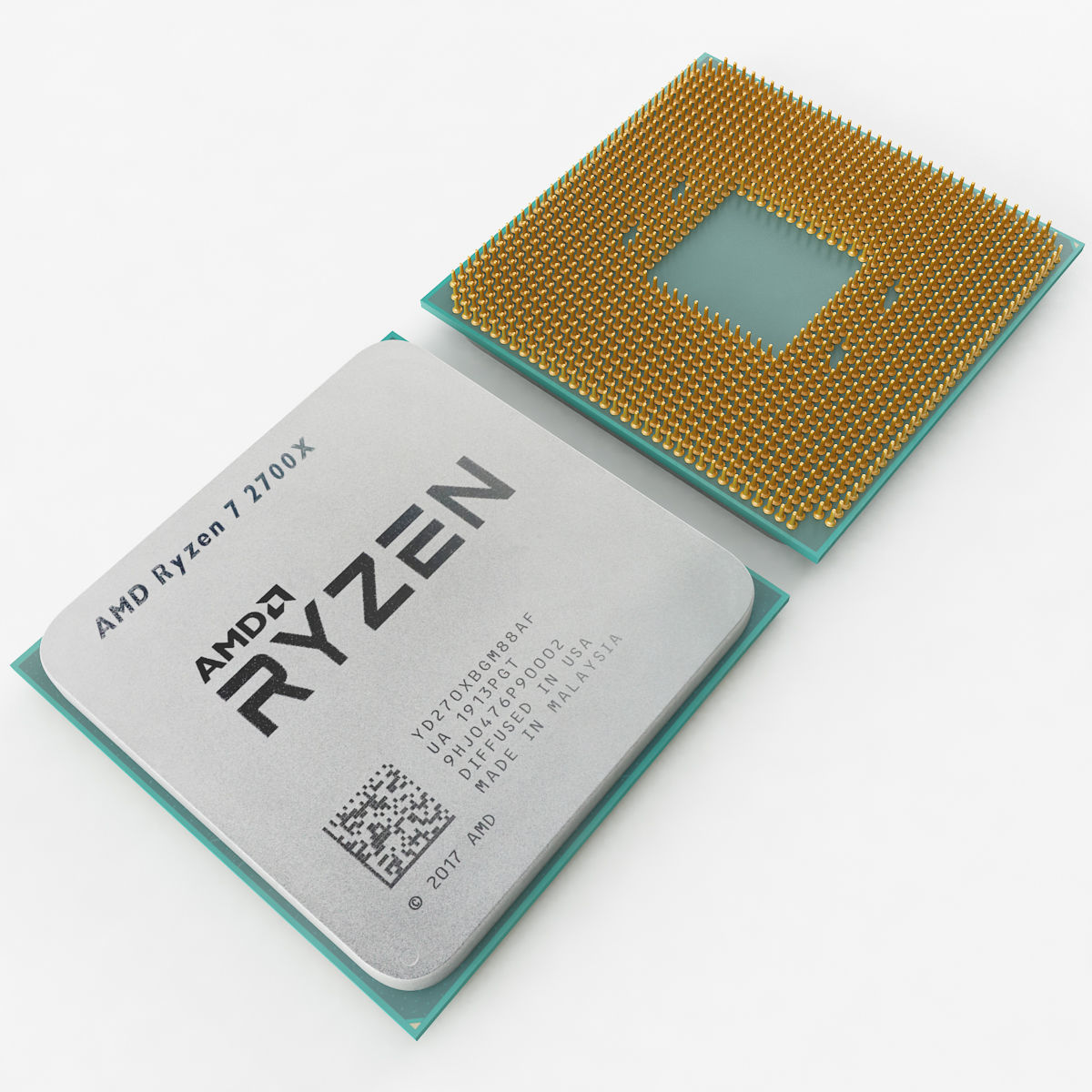 AMD Ryzen CPU 3D model_3