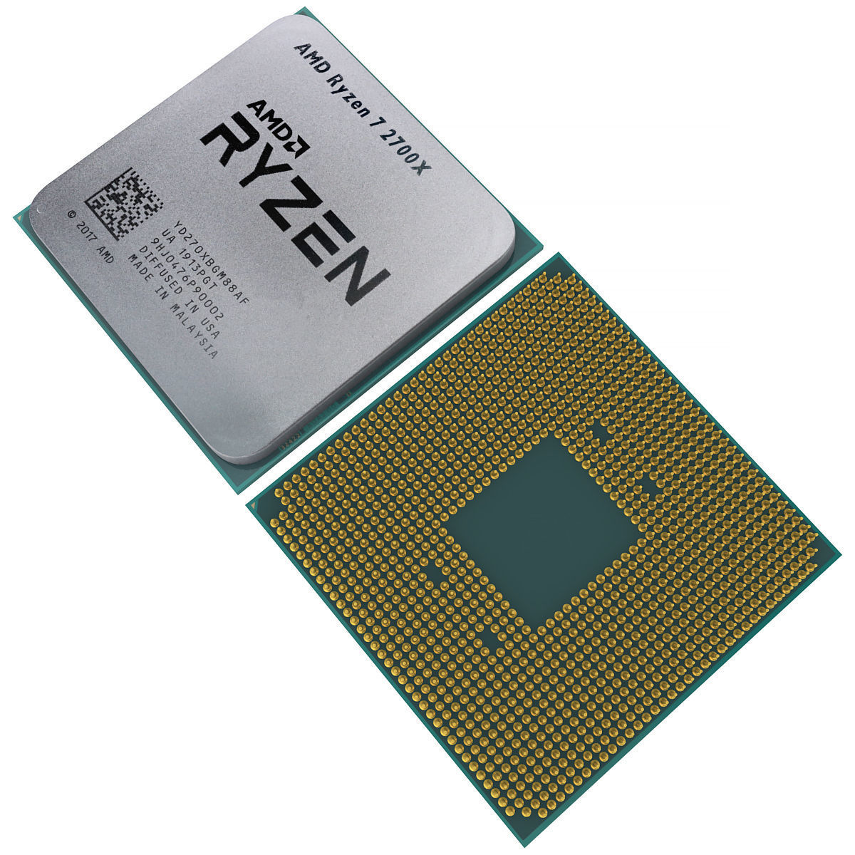 AMD Ryzen CPU 3D model_6