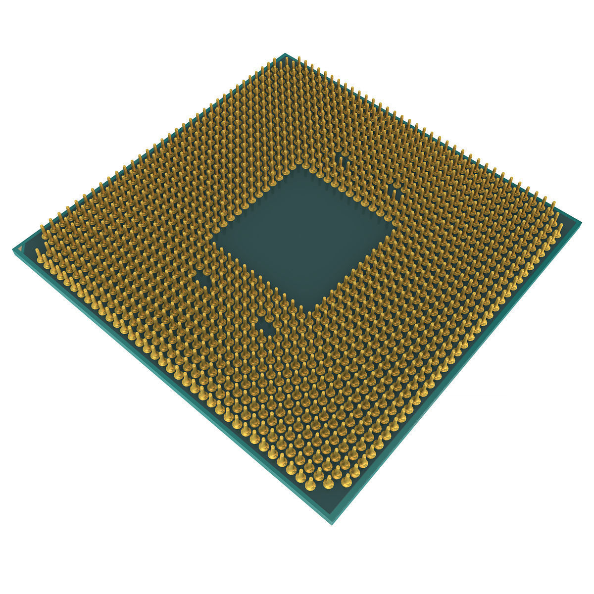 AMD Ryzen CPU 3D model_5