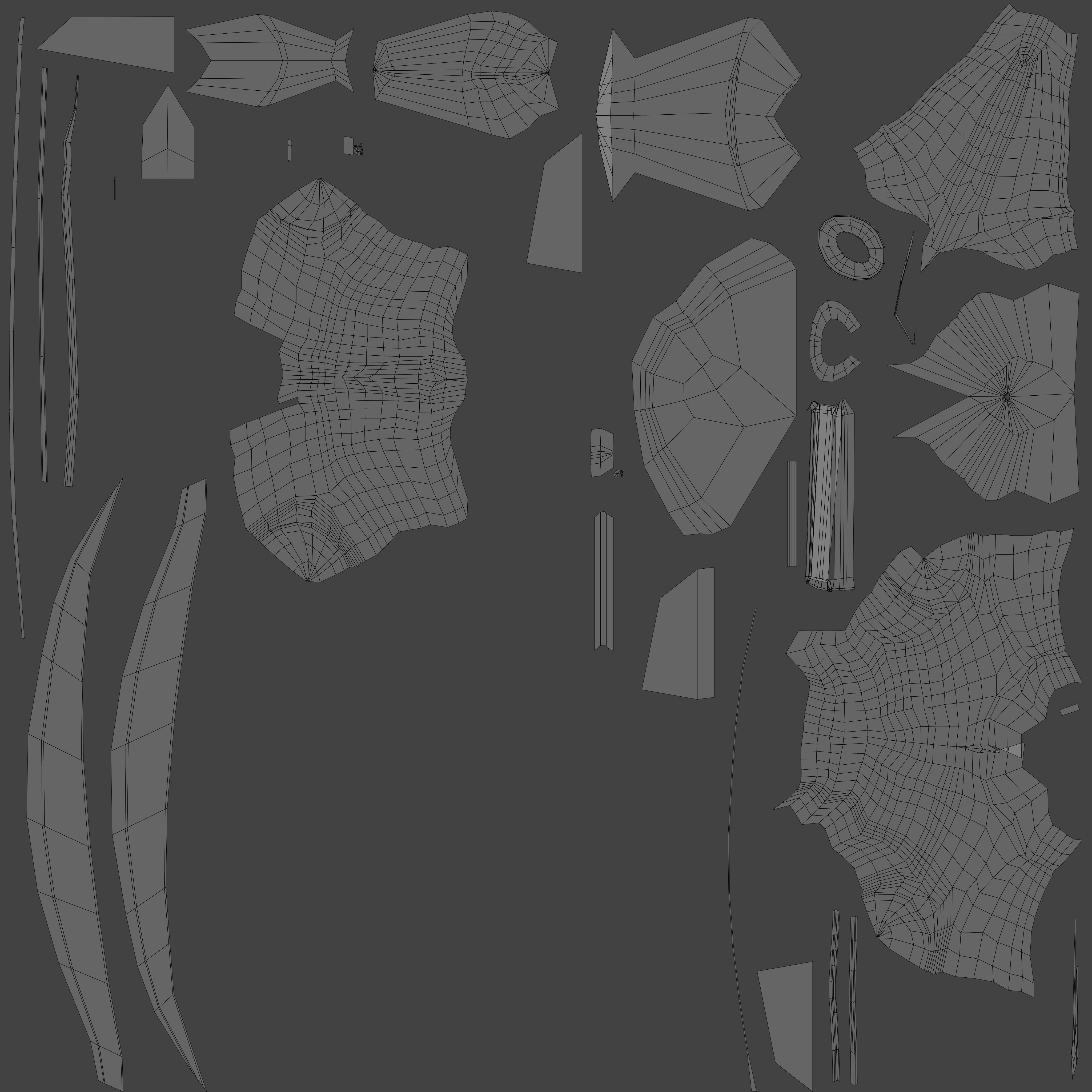 Meka-Reaper mask Low-poly 3D model_4