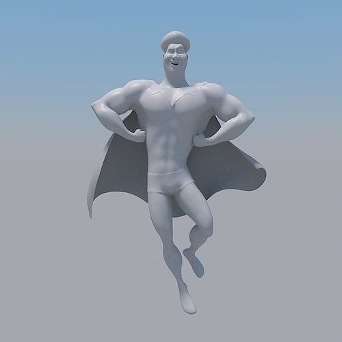 Titan superhero 3D model