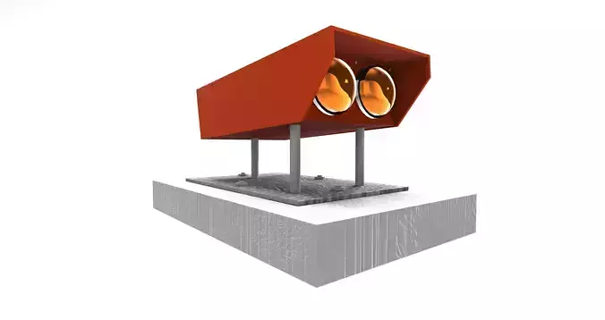 Precision Approach Path Indicator Lighting Free 3D model